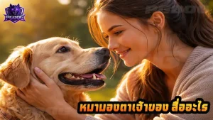 หมามองตาเจ้าของ สื่ออะไร